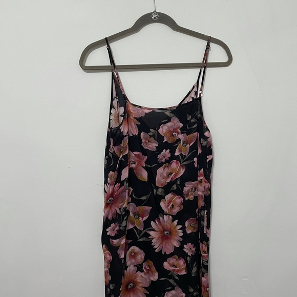 Kooples Floral Wrap Dress Black and Pink - Picture 4 of 7
